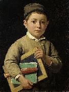 Albert Anker Schoolboy Spain oil painting artist